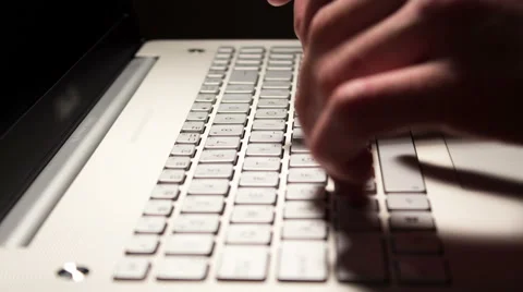 Typing on laptop keyboard timelapse Stock Footage 45157556