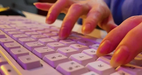 Typing on laptop at modern desk Stock Footage 315622287