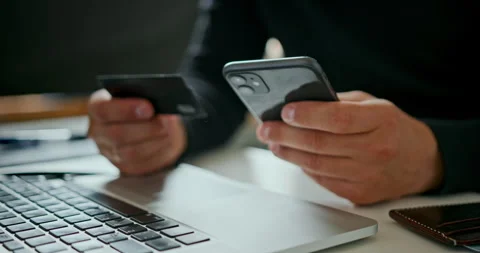 Typing on laptop in modern workspace Stock Footage 318799787