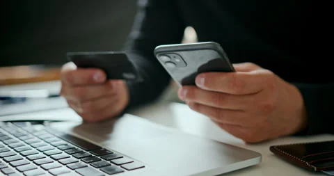 Typing on laptop in modern workspace Stock Footage 318799806