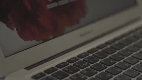 Typing on a laptop. They work in the office. Work in the office. Stock Footage 130225450