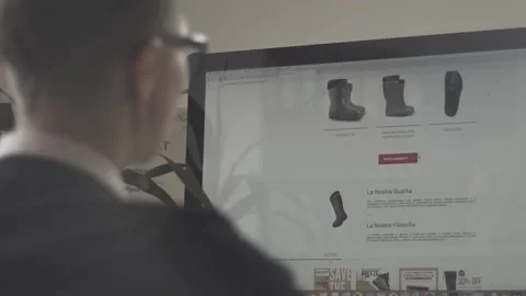Typing on a laptop. They work in the office. Work in the office. Stock Footage 130226698