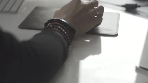Typing on a laptop. They work in the office. Work in the office. Stock Footage 130228201
