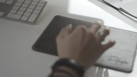 Typing on a laptop. They work in the office. Work in the office. Stock Footage 130228366