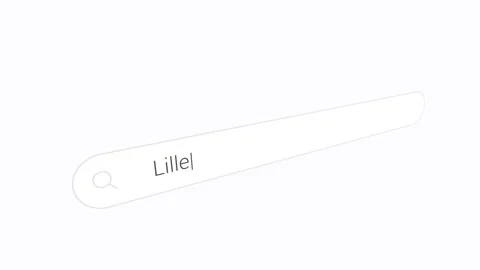 Typing Lille On The Internet Search Bar - Close Up Stock Footage 334156932