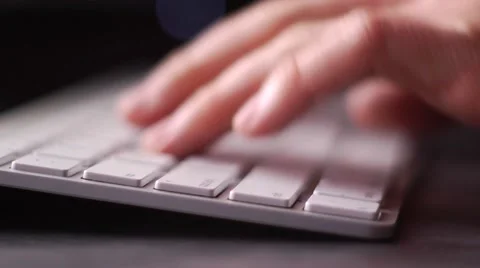 Typing macro from side Vídeos de archivo 49583345