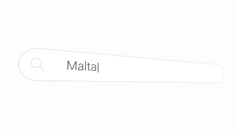Typing Malta In Computer Search Bar - Island Country In Southerrn Europe Stock Footage 309837393