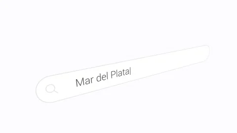 Typing Mar del Plata In Search Bar - Close Up Stock Footage 334371754