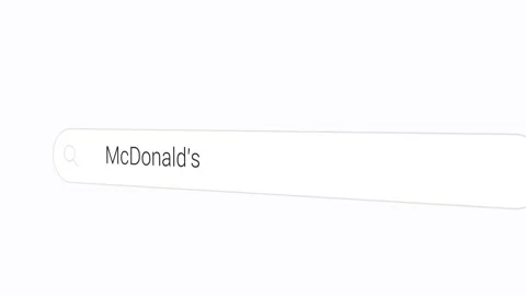 Typing McDonald's on the Search Engine Stock Footage 256287052