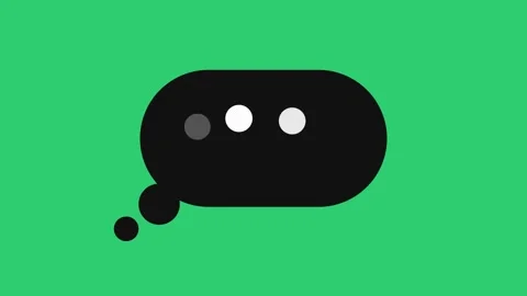 Typing Message Bubble Animation with Loading Dots on Green Screen Stock Footage 346470601