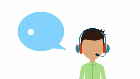 Typing Message Customer Support Animation Vídeo Stock 335320407
