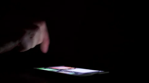 Typing message on smart phone in dark isolated 4k 库存影片 59242544