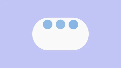Typing Message Status Icon 2d Animation ux ui with Alpha Matte Stock Footage 336427590