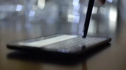 Typing Message With Tablet In The Evening Time Stock Footage 50040509