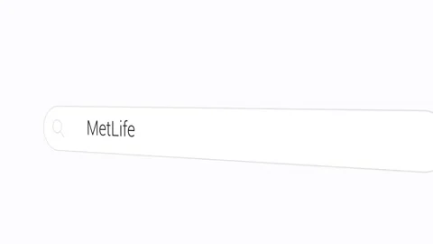 Typing MetLife on the Search Engine 库存影片 258537658