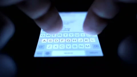 Typing on mobile Stock Footage 210217377