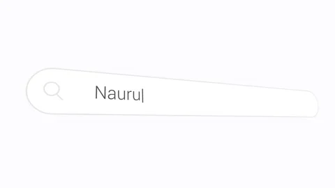 Typing Nauru In The Search Engine - Country In Oceania Video stock 313873486