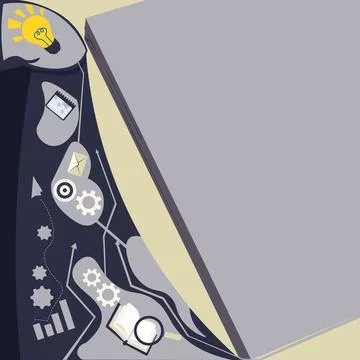 Typing New Book Chapter, Registering Fresh Important Informations, Global Stock Illustration