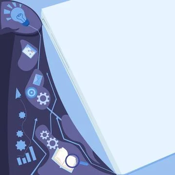 Typing New Book Chapter, Registering Fresh Important Informations, Global Stock Illustration