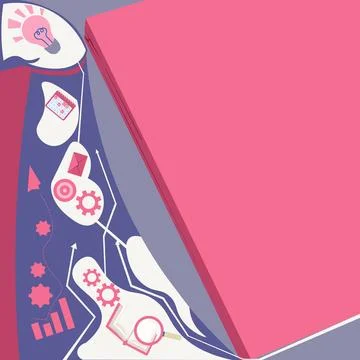 Typing New Book Chapter, Registering Fresh Important Informations, Global Stock Illustration