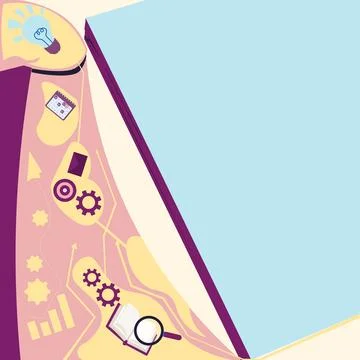 Typing New Book Chapter, Registering Fresh Important Informations, Global Stock Illustration