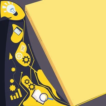 Typing New Book Chapter, Registering Fresh Important Informations, Global Stock Illustration