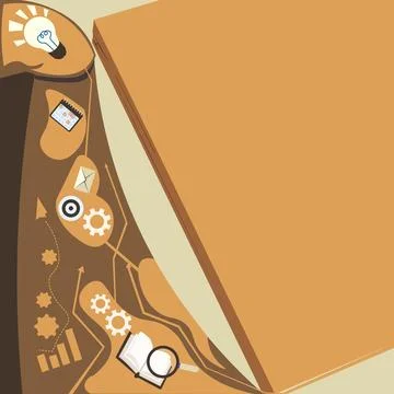 Typing New Book Chapter, Registering Fresh Important Informations, Global Stock Illustration