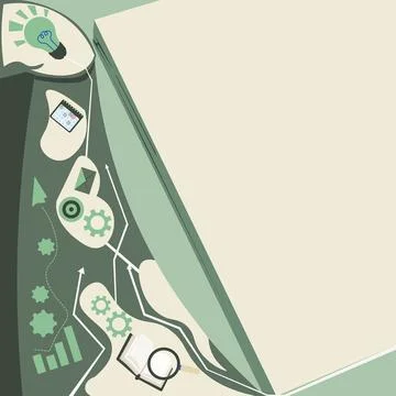 Typing New Book Chapter, Registering Fresh Important Informations, Global Stock Illustration