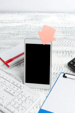 Typing New Ideas Writing Important Notes Voice Video Calls Communication Stock Photos