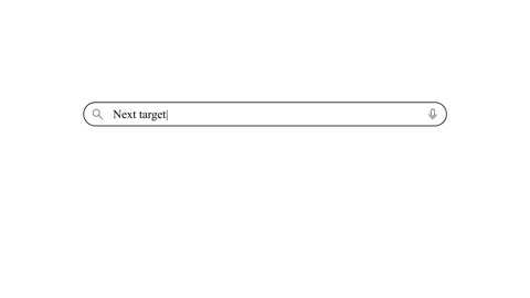 Typing next target in the search bar for information retrieval Stock Footage 346708425