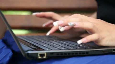 Typing on a Notebook. Stock Footage 11602442