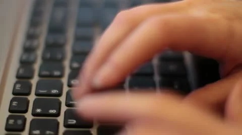 Typing on a Notebook Stock Footage 20460575