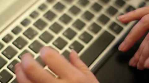 Typing on a Notebook Stock Footage 20460579