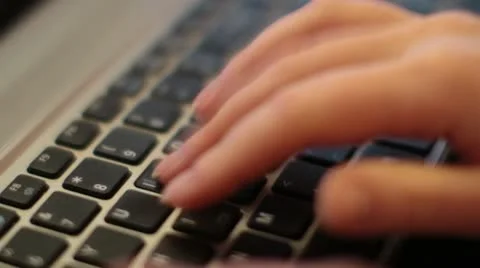 Typing on a Notebook 库存影片 20460581