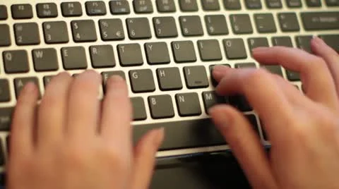 Typing on a Notebook Stock-Footage 20460586