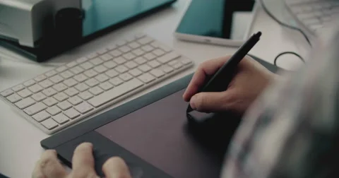 Typing on a Notebook Keyboard Video stock 66744654