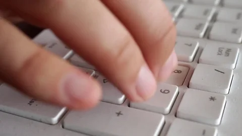 Typing on numbers close Stock-Footage 76680509