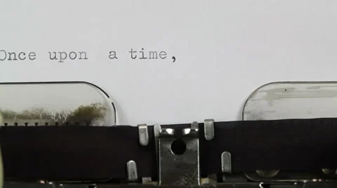 Typing Once upon a time on Typewriter Stock Footage 61868711