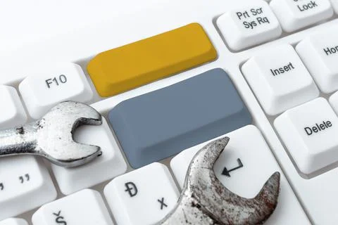 Typing Online Class Review Notes, Abstract Retyping Subtitle Tracks, Global Foto stock