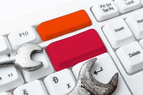 Typing Online Class Review Notes, Abstract Retyping Subtitle Tracks, Global Foto stock