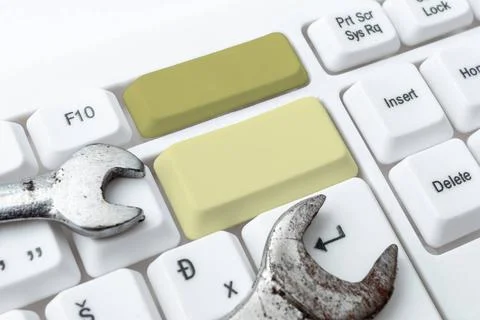 Typing Online Class Review Notes, Abstract Retyping Subtitle Tracks, Globa... Foto stock
