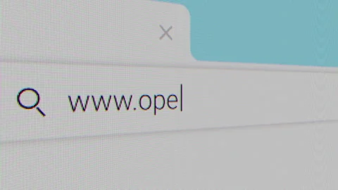 Typing for "openai.com" in an Internet Search Engine on a Computer. Browser bar Stock Footage 314812060