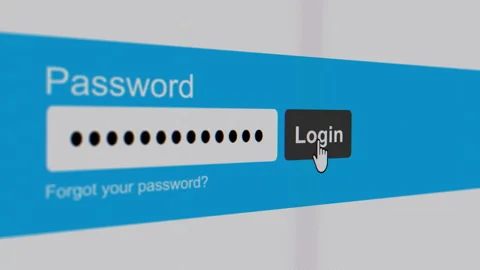 Typing password login close up. Stock-Footage 262537250
