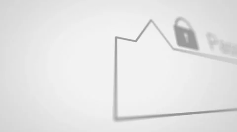 Typing password. Shallow Depth of Field. Video stock 39838687