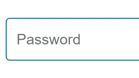 Typing in a Password on Web Page Browser. Device Screen View Stock Footage 147059182