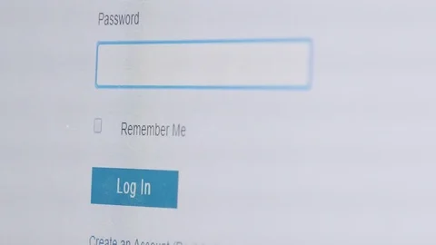 Typing An Password On The Web Page Stock-Footage 72056189