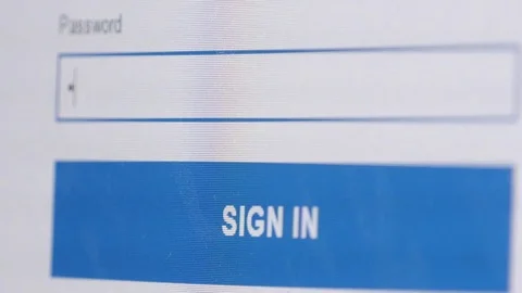 Typing An Password On The Web Page Stock-Footage 72056431