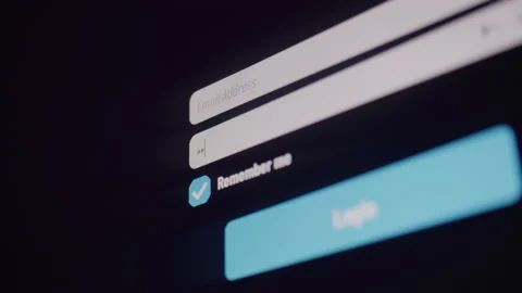 Typing a Password Into a Website Login Page Video stock 219565812