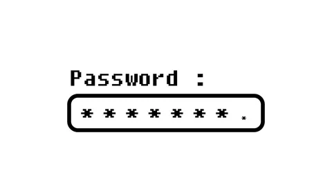 Typing passwords is accepted and rejected in a hacker style and wrong green.. Video stock 249606366