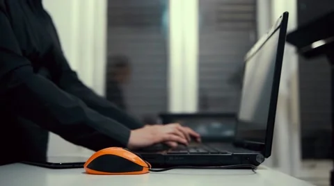 Typing on PC &amp; Tablet Stock Footage 49285524